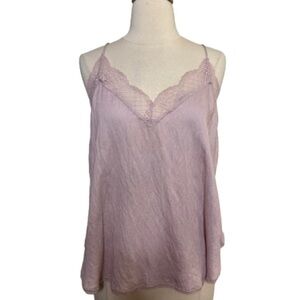 #52 lovestitch soft pink Lace-Trim Camisole